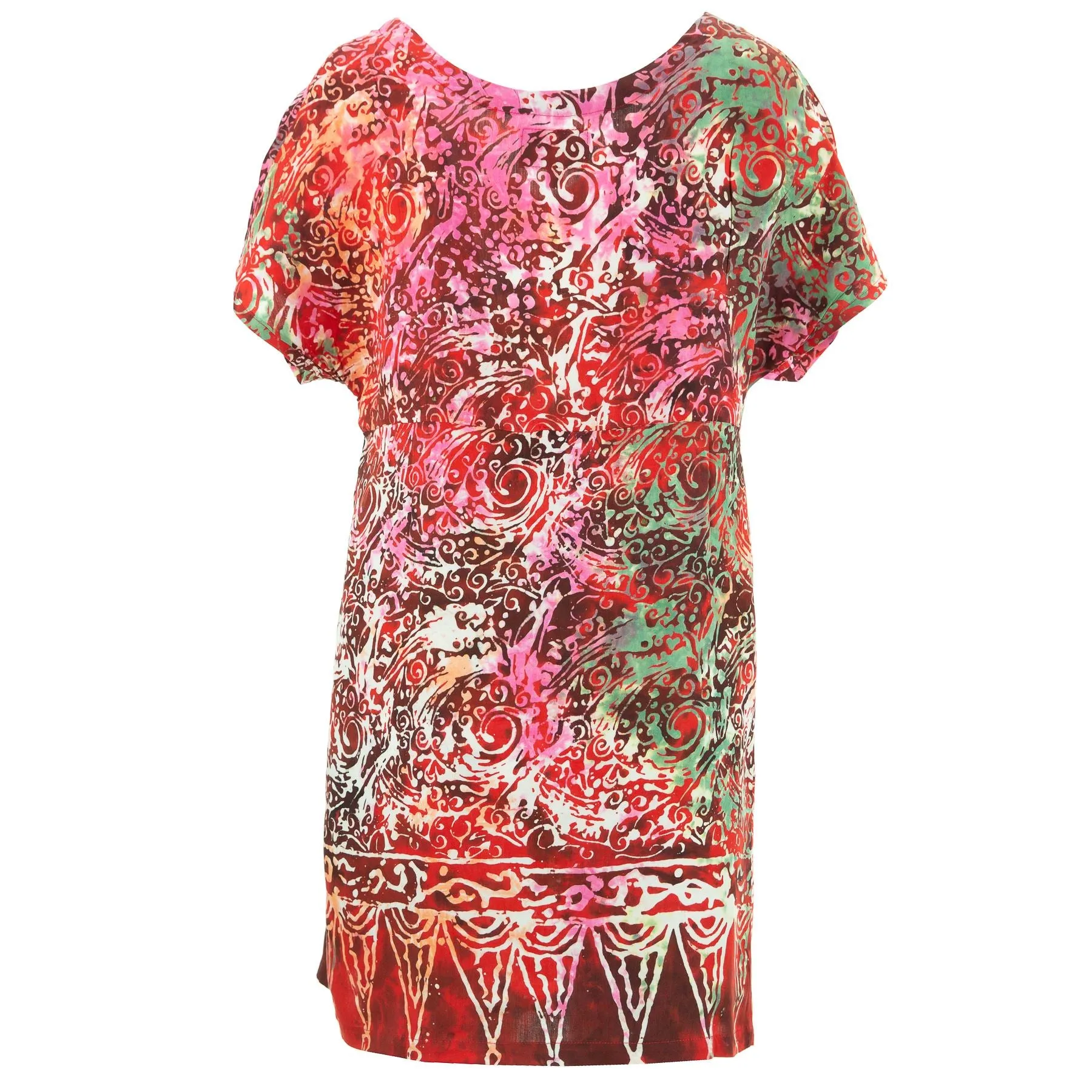 Lolo Short Shift Dress - Swirling Crimson