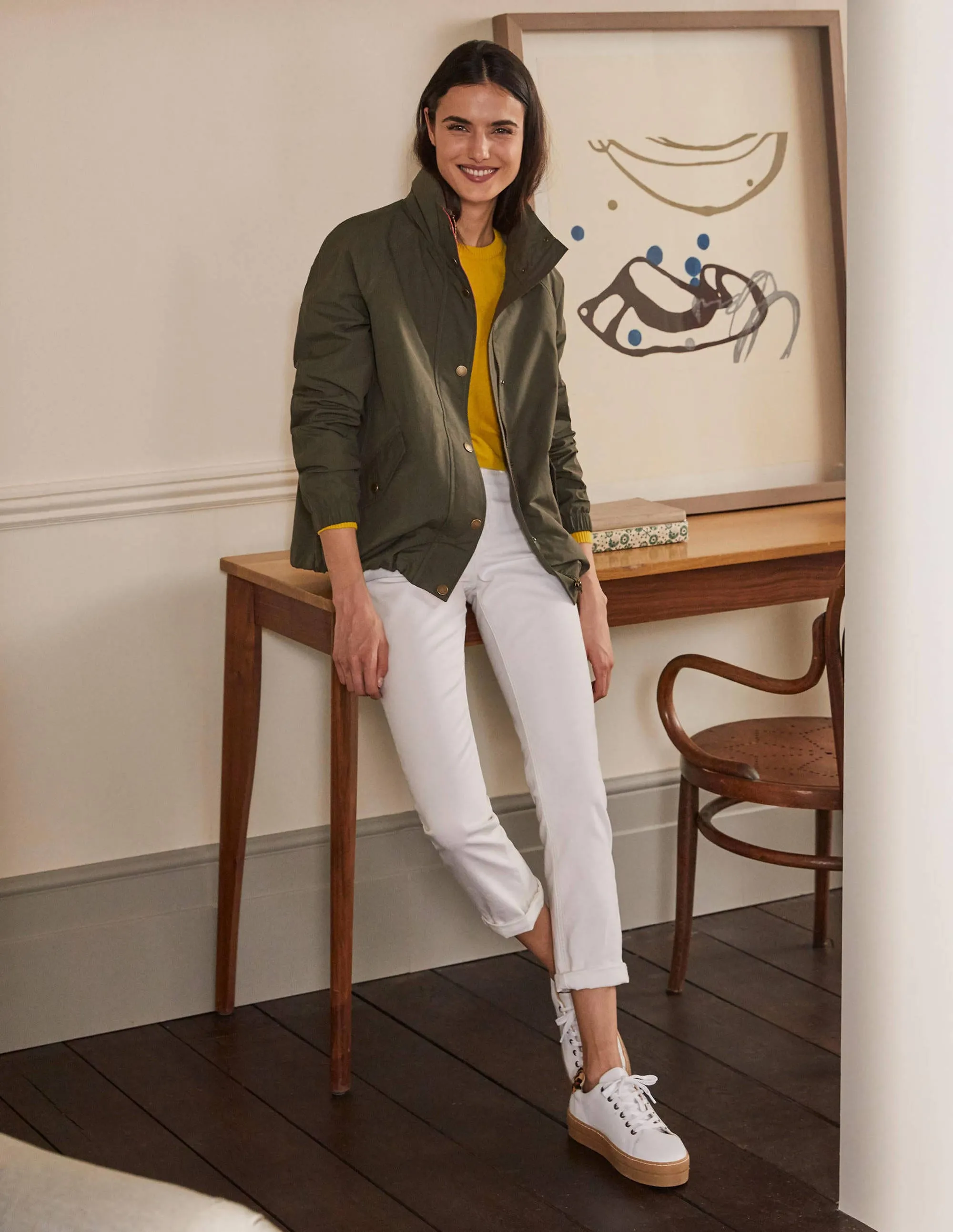 Waterproof Hooded Jacket-Khaki